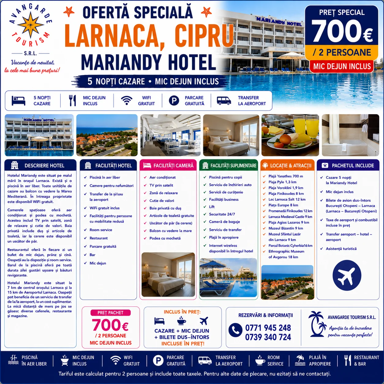 OFERTĂ SPECIALĂ – LARNACA, CIPRU  5nopți in Iunie 2